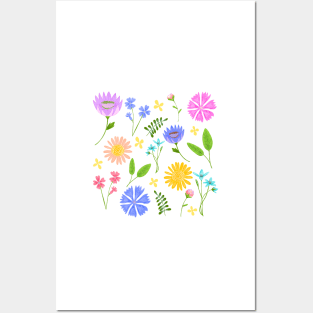 Wild flowers print Posters and Art